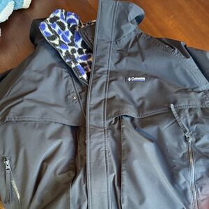 Columbia 3 in 1 Black Jacket with Removable Lining